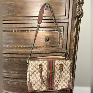 Vintage Gucci Sherry Line Ophidia Coated Canvas bag